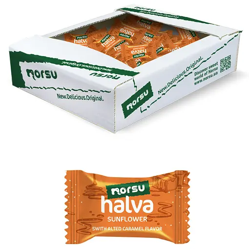 Халва подсолнечная Norsu со вкусом соленой карамели 1.1 кг - фото 2