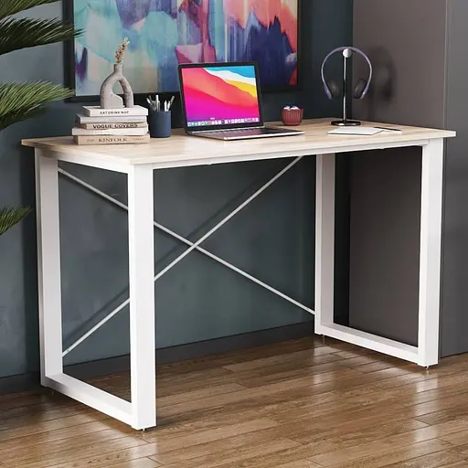 Письмовий стіл Ferrum-decor Драйв 750x1000x700 Білий метал ДСП Дуб Сан-Марино 32 мм (FRD-103374)