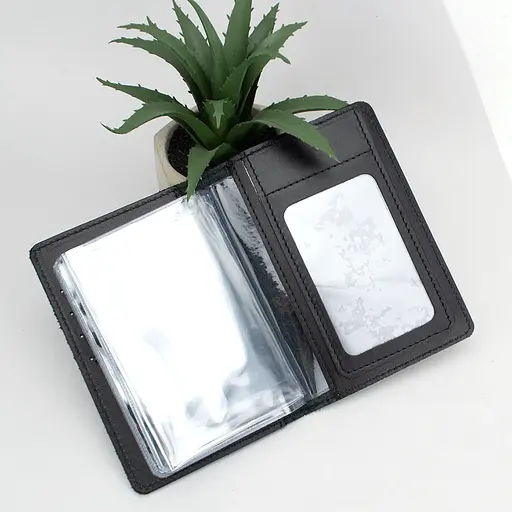 Обложка на водительские права мужская кожаная HC-05 черная (на права старого образца) - фото 4