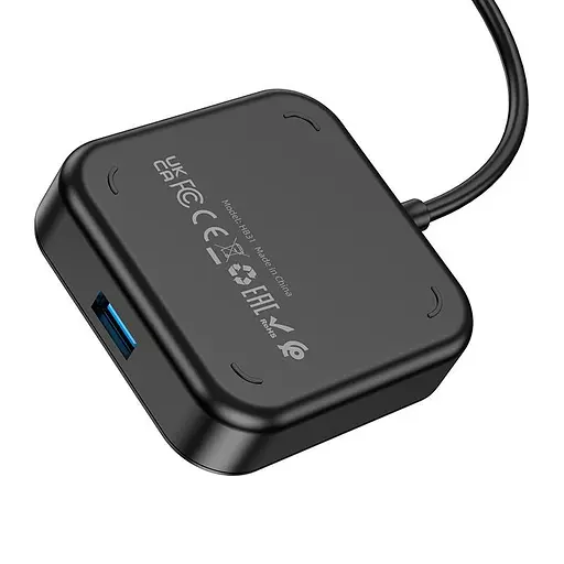 Разветвитель адаптер хаб Hoco HB31 Easy 4-in-1 converter (Usb to Usb3.0x4) кабель 120 см - фото 6