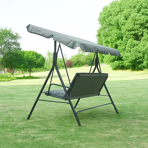 Водонепроникна гойдалка Leobro з подушками на 3 особи Сіра - фото 3