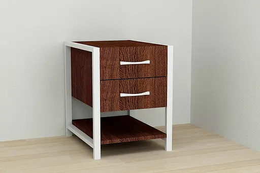 Тумба універсальна Ferrum-decor Вів'єн 2/1 50x41x40 білий ДСП Венге 16мм (FRD-106180)