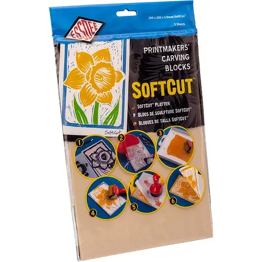 Набор гравюрных блоков Essdee Softcut Carving Blocks 3.0/SC4-2 300х200х3 мм 2 шт.  - фото 1