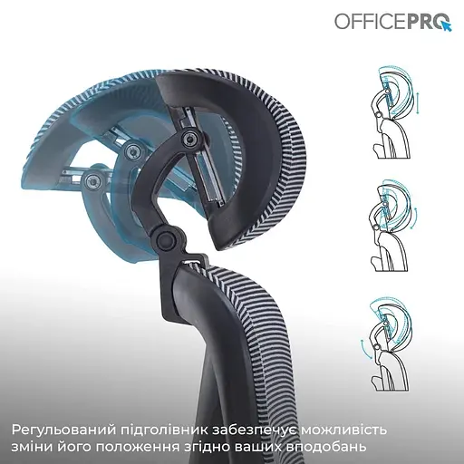 Крісло офісне Officepro AtlasOC630-B-DG-DG Black/Dark Gray (OC630-B-DG-DG) - фото 9