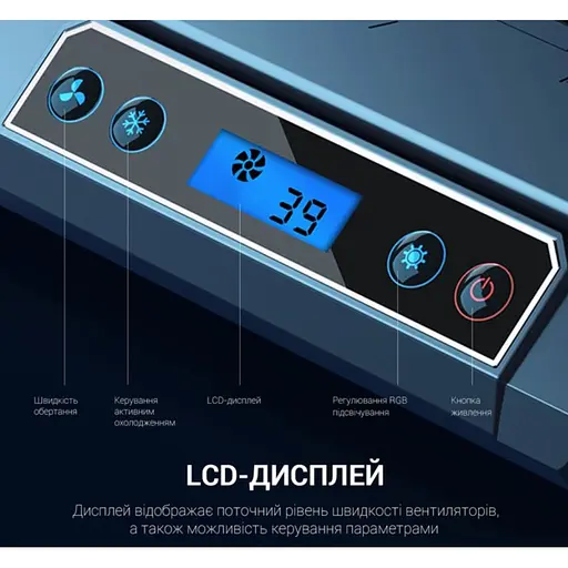 Охолоджувальна підставка для ноутбука до 18 дюймів GamePro GPCP-770 6xfans - фото 14