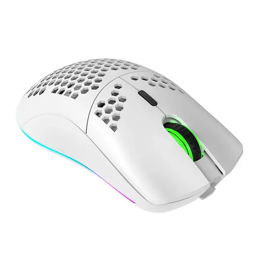 Компьютерная мышь HYSJ Т66 беспроводная с аккумулятором и подсветкой 2,4G White - фото 4