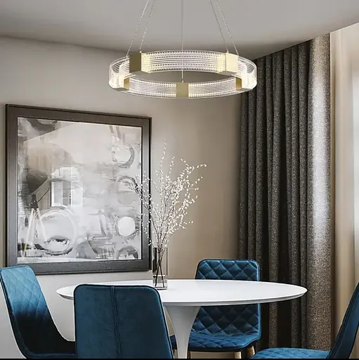 Люстра Round Dome у золотому каркасі Line.F Діаметр 60см - фото 6