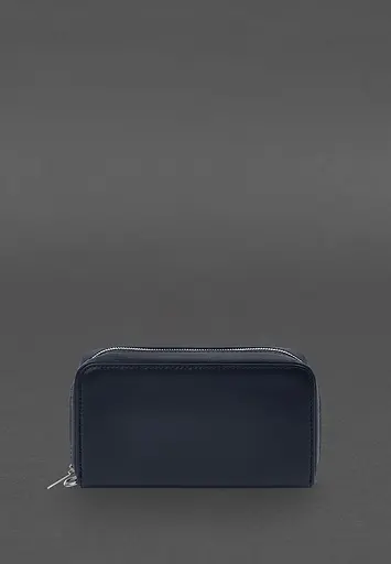 Кожаный клатч-купюрник 4.0 синий краст - фото 6