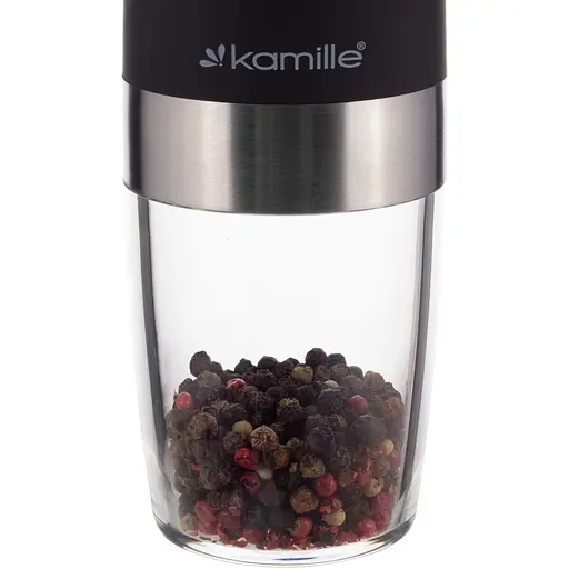 Млинок для перцю та солі  електричний  Kamille 20х5.5 см КМ-7061 - фото 5