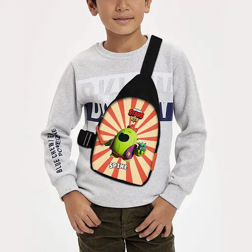 Сумка через плече дитяча Brawl Stars Спайк 29х17 см сумка слінг для хлопчика (01929)