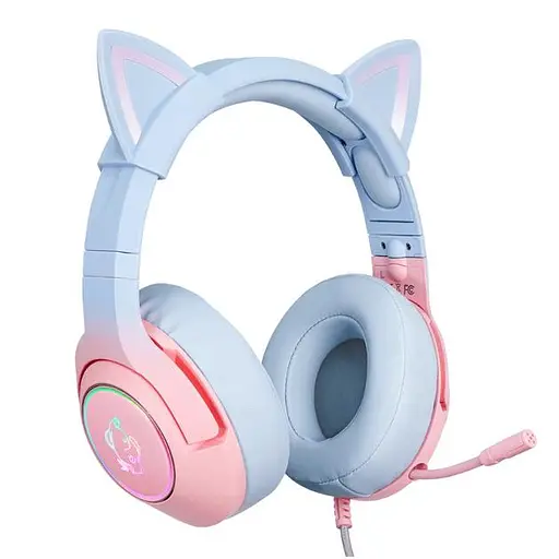 Дротова гарнітура Onikuma Gaming CAT Gradient with RGB K9, 7.1, USB, 2.2m, pink&blue - фото 3