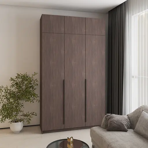 Шафа 3-дверна з антресоллю MebelStar Оскар ДСП BL-B, додаткова штанга 150x52x260 см Дуб рістрето (MBS-4944) - фото 1