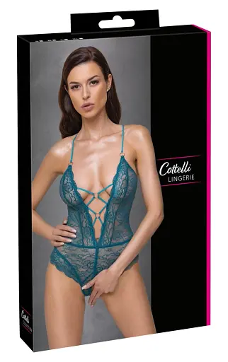 Боді Cottelli Lingerie Ouvert M (бірюзовий) - фото 5