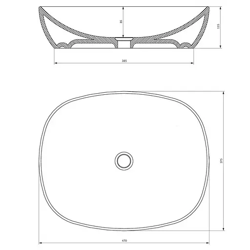 Раковина Omnires Portland white (PORTLAND475BP) - фото 2