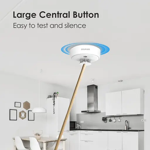 Тепловий сповіщувач для кухні WISUALARM H01 з можливістю віддаленого відключення звуку - фото 4