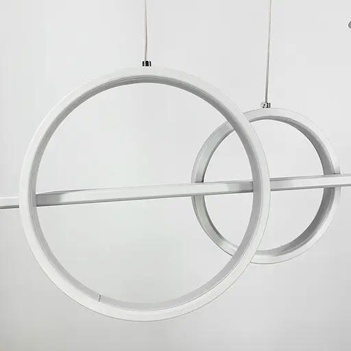 Видовжена біла LED люстра з 2 конусними плафонами Line.F Довжина 120 см - фото 8