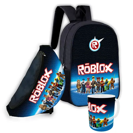 Набір дитячий Роблокс «Roblox» рюкзак 36х27см сумка-бананка, кружка з принтом для хлопчика (01581)