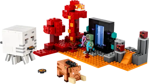 Конструктор LEGO Minecraft Засада возле портала в Нижний мир 352 детали (21255) - фото 2