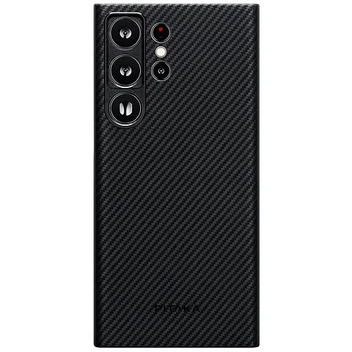 Оригинальный противоударный чехол для Samsung Galaxy S23 Ultra Pitaka MagEZ MagSafe Case 3 Twill Black/Grey - фото 1