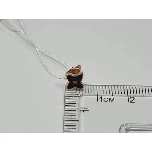 Золоті сережки-пуссети Favoritum з емаллю. 210157 - фото 4