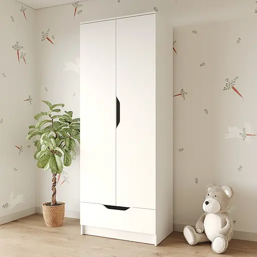 Шафа розпашна MebelStar 2Д1Ш Лілу 80x50x210 см Аляска білий (MBS-1317)