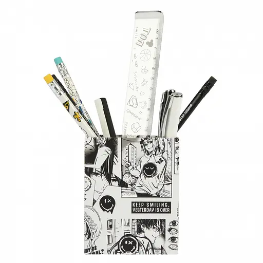 Стакан для письмового приладдя Yes Smiley World картон (708868) - фото 3