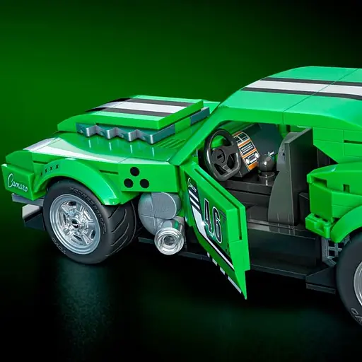 Коллекционная машинка-конструктор Hot Wheels Mattel Brick Shop Speed Camaro ​​(JFT16) - фото 5