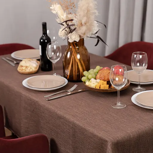 Скатертина Sonex Jordan 120х140 см коричнева (SO102564) - фото 4