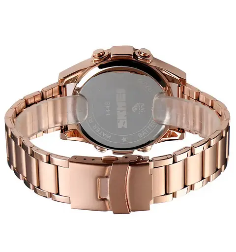 Наручний чоловічий годинник Skmei 1448 Indigo Рожеве золото - фото 4