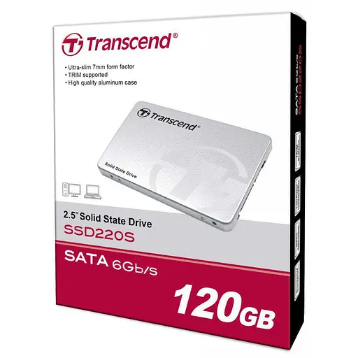 Накопитель SSD Transcend Sata 2.5" 120Gb SSD220 128 (TS120GSSD220S) - фото 5