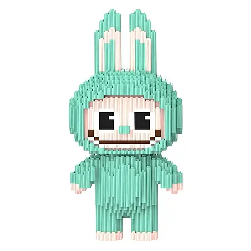 Дитячий конструктор Magic Blocks Зайчик Лабубу Салатовий на 3132 деталі (9185)