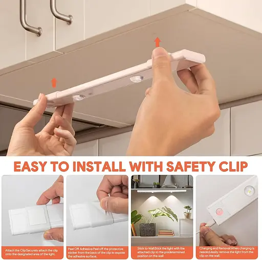 Підсвічування для кухонної шафи 2 шт. 40 см 3 режими датчик руху 2000 мАг USB-C - фото 5