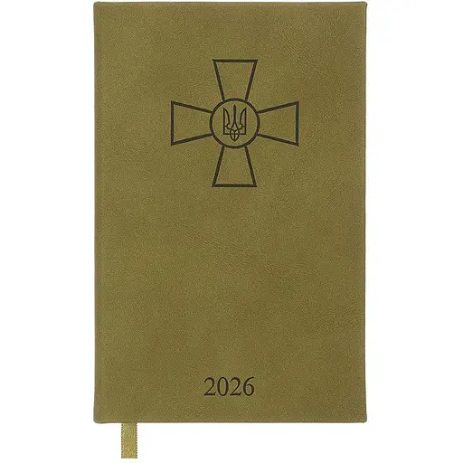 Ежедневник датированный Buromax Forces 2026 A6 искусственная кожа/поролон оливковый (BM.2585-18)