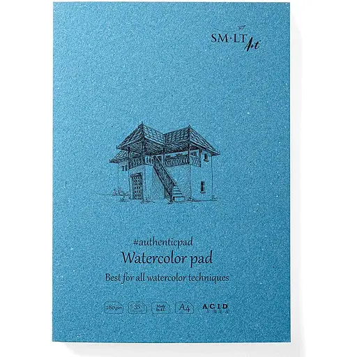 Блокнот-склейка для акварели AUTHENTIC A4 280г/м2 35л SM-LT Art
