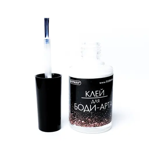 Клей для біо-тату kley-ua-12 прозорий з широким пензлем, 12 мл - фото 2