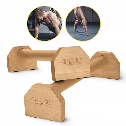 Упоры для отжиманий (паралетсы) 4FIZJO деревянные, удлиненные 4FJ0644 (P-5905973400367) - фото 6