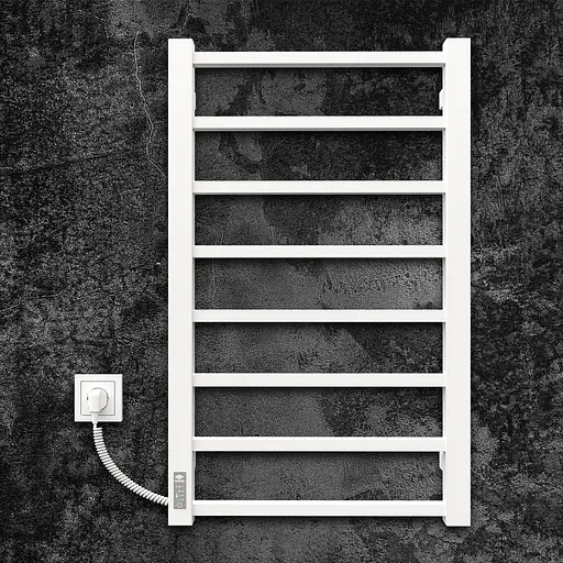 Електрична рушникосушарка Kosser Лофт 800x500 EL тайм. білий ДЛФ02ELW, Білий матовий, Ліве - фото 2