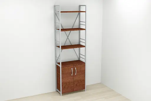 Этажерка 4/60 Ferrum-decor Серии Конект с тумбой 179x60x28 Серый ДСП Венге (FRD-105539) - фото 4