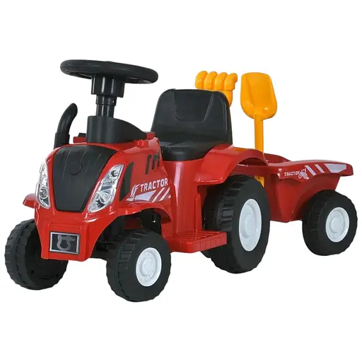 Электромобиль детский Bambi Трактор Racer M 6153B-3 и музыкальной панелью красный