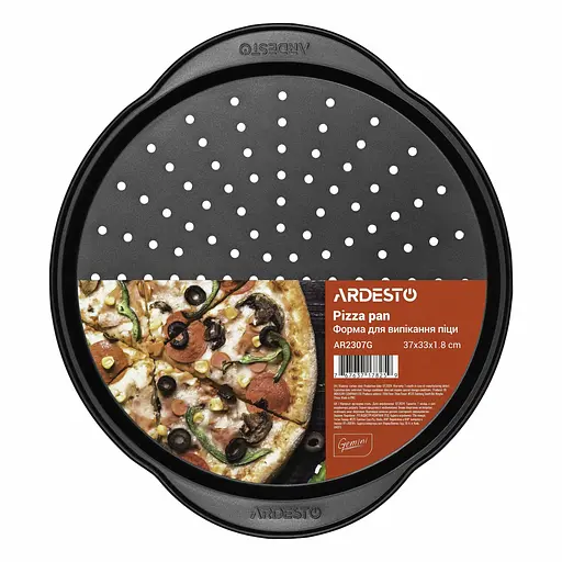 Форма для выпечки пиццы Ardesto Gemini 37х33х1.8 см углеродистая сталь серая (AR2307G) - фото 4