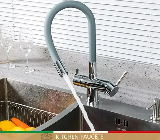 Змішувач для кухні Gappo з виходом для питної води, з гнучким виливом G4398-30 - фото 3