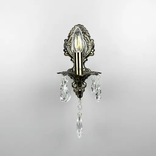 Бронзовое бра с хрустальными подвесами Line F 11549/1 - фото 5