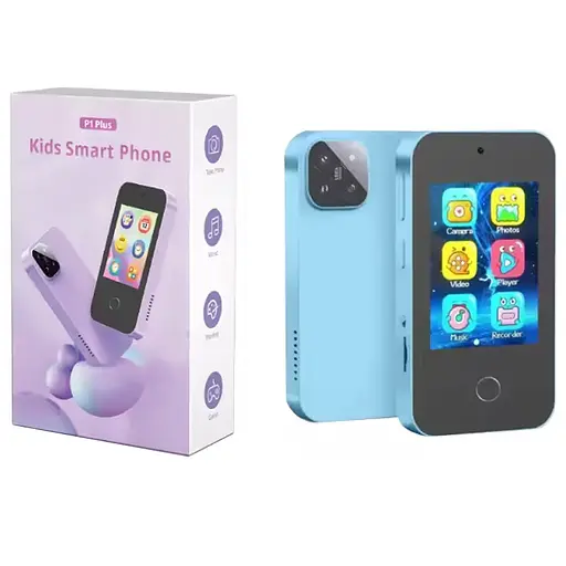 Детская фотокамера-смартфон P1 Plus с чехлом Blue - фото 4