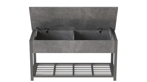 Банкетка з ящиком Ferrum-decor Дрейк 1 550x1000x400 метал Сірий ДСП Бетон 16 мм (FRD-103065) - фото 4