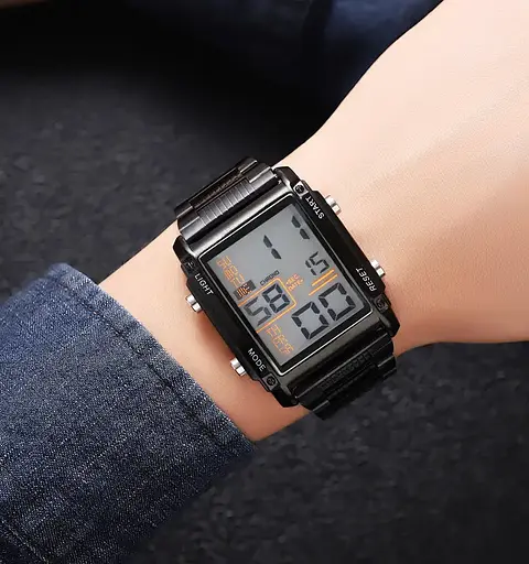 Мужские наручные часы Skmei 2206 (Черный с белым циферблатом) - фото 5