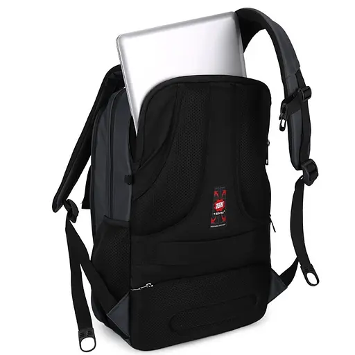 Рюкзак міський офисний Tigernu T-B3220 17л з USB для ноутбука 15.6" Black (17057) - фото 6