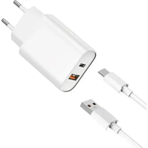 Сетевое зарядное устройство Wiwu Wi-U002 PD QC charger set with EU plug USB to Type C Белый - фото 1