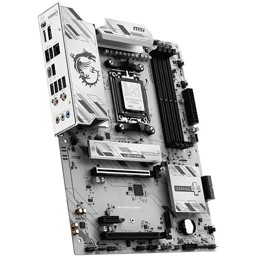 Материнская плата MSI AM5 B850 Gaming PLUS WIFI6E, B850, 4xDDR5, Int.Video (CPU), 4xSATA3, 2xM.2, 2xPCI-E 4.0 x16, 1xPCI-E 3.0 x1, ALC897, Realtek 8125D 2.5G, WiFi 6E, Bluetooth 5.3, 11xUSB 3.2 / 4xUSB 2.0, HDMI/DP, ATX - фото 4