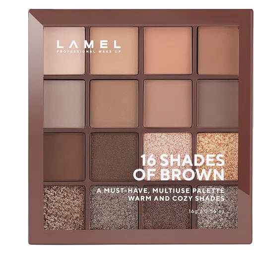 Тени для век Lamel 16 Shades of Brown №16-3 16 г