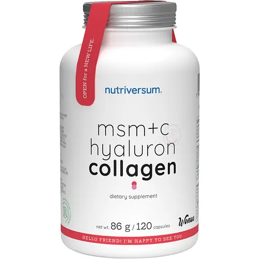 Дієтична добавка Nutriversum MSM + C Hyaluron Collagen 120 капсул - фото 1